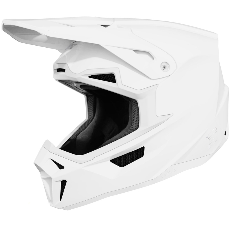 Motokrossi kiiver Shot Lite Solid läikiv valge