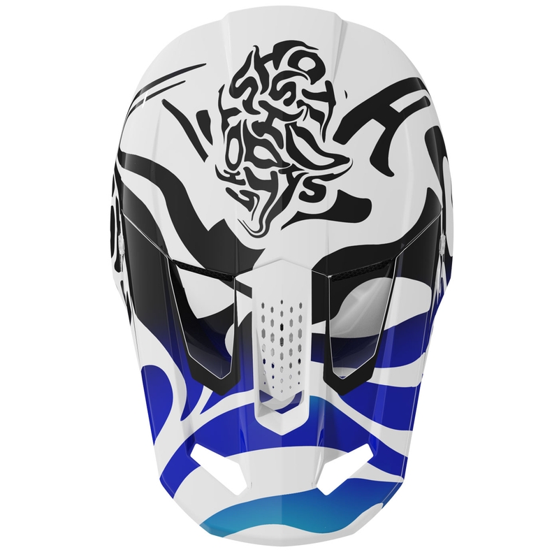 Motokross kiiver Shot Speed Ghost läikiv sinine