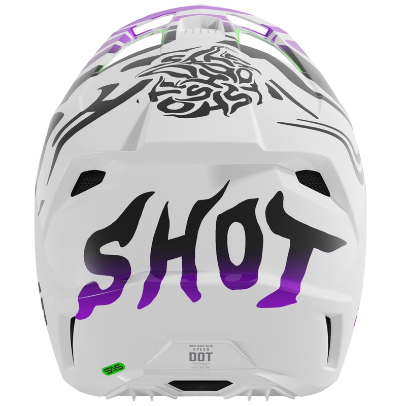 Motokrossi kiiver Shot Speed Ghost läikiv lilla