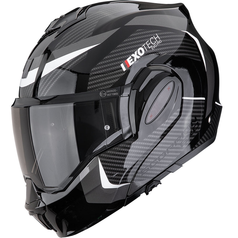 Kokkupandav mootorratta kiiver Scorpion EXO-TECH EVO PRO Accuti must-hõbedane