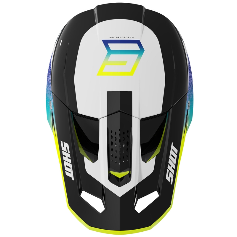 Motokross kiiver Shot Speed Hybrid läikiv fluo kollane