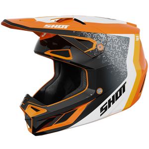 Motokrossi kiiver Shot Speed Hybrid läikiv oranž