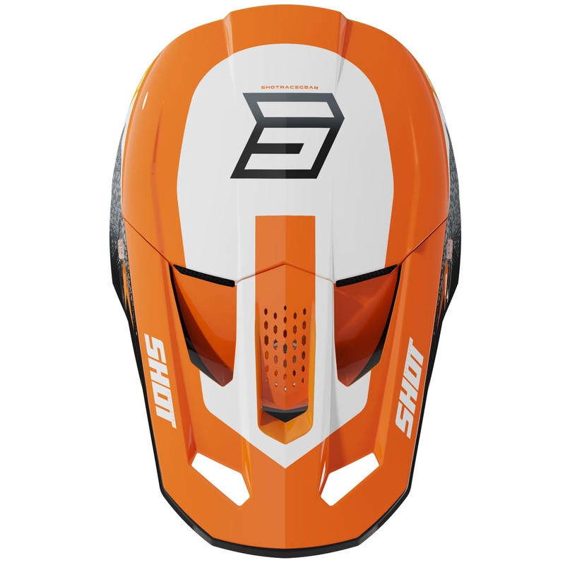 Motokrossi kiiver Shot Speed Hybrid läikiv oranž