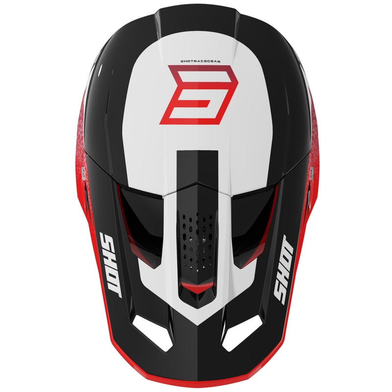 Motokross kiiver Shot Speed Hybrid läikiv punane