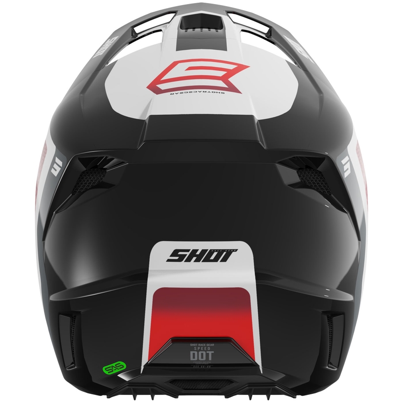 Motokross kiiver Shot Speed Hybrid läikiv punane