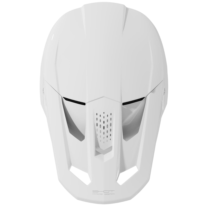 Motokrossi kiiver Shot Speed Solid läikiv valge