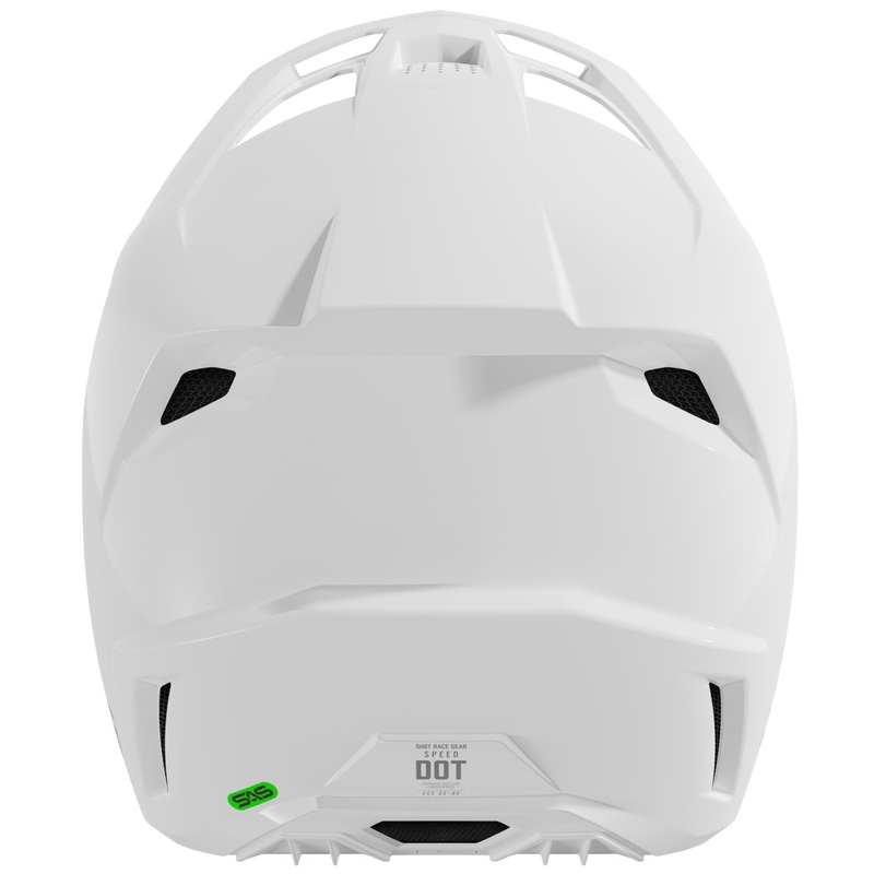 Motokrossi kiiver Shot Speed Solid läikiv valge