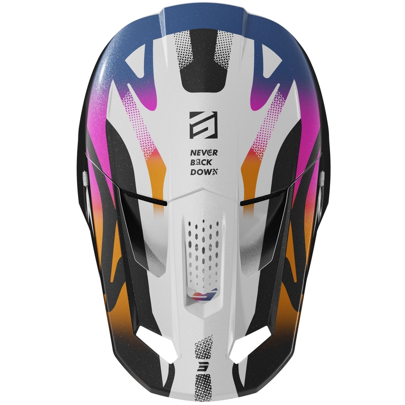 Motokross kiiver Shot Speed Wave Pearl must ja valge