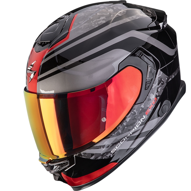 Integreeritud mootorratta kiiver Scorpion EXO-GT SP Air Arten must-punane