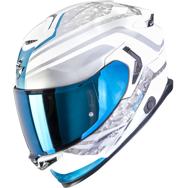 Integreeritud mootorratta kiiver Scorpion EXO-GT SP Air Arten valge-sinine