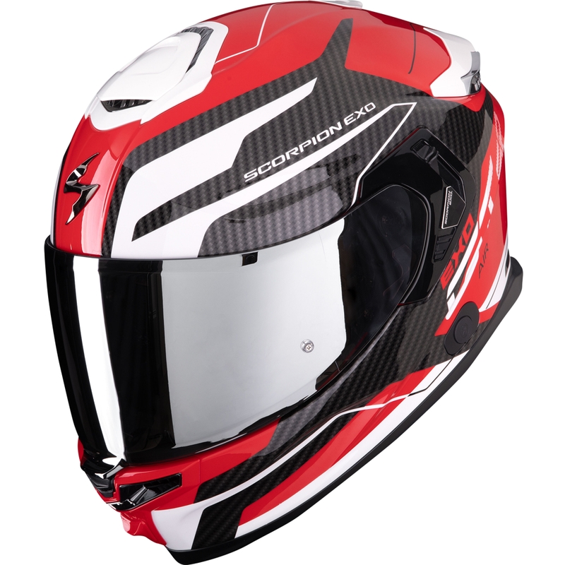 Integreeritud mootorratta kiiver Scorpion EXO-GT SP Air Flex punane ja valge