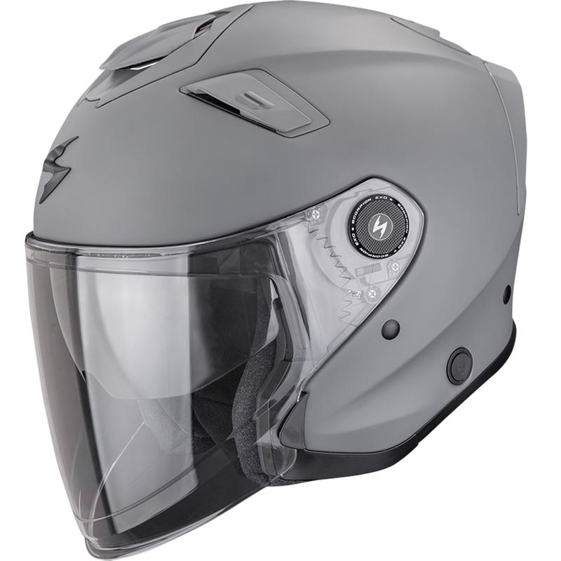 Avatud mootorratta kiiver Scorpion EXO-GT Jet Solid matt tsemendihall