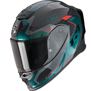 Integreeritud mootorratta kiiver Scorpion EXO-R1 EVO II Carbon Air Propel must-roheline