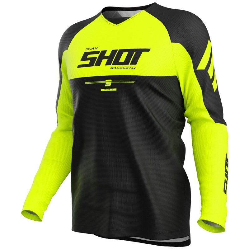 Motokross trikoo Shot Draw Private fluo kollane