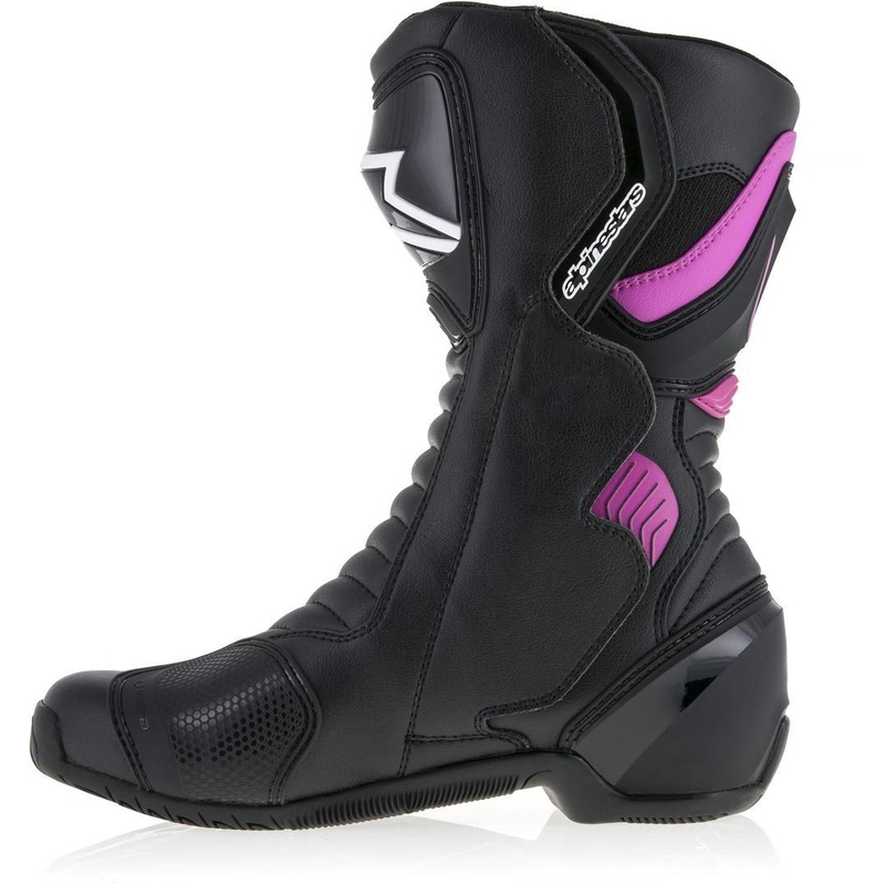 Alpinestars Stella S-MX 6 naiste mootorratta saapad mustad, lillad ja valged
