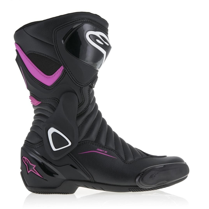 Alpinestars Stella S-MX 6 naiste mootorratta saapad mustad, lillad ja valged