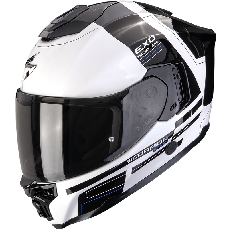 Integreeritud mootorratta kiiver Scorpion EXO-1500 Air Dual valge-must-sinine