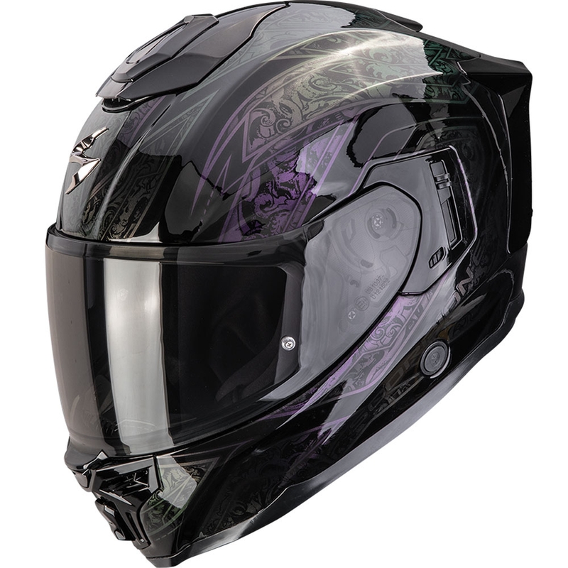 Integreeritud mootorratta kiiver Scorpion EXO-1500 Air Fantasy must kameeleon