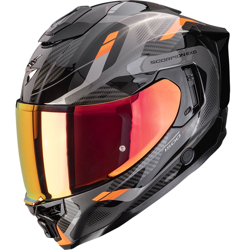 Integreeritud mootorratta kiiver Scorpion EXO-1500 Air Sleek must-oranž