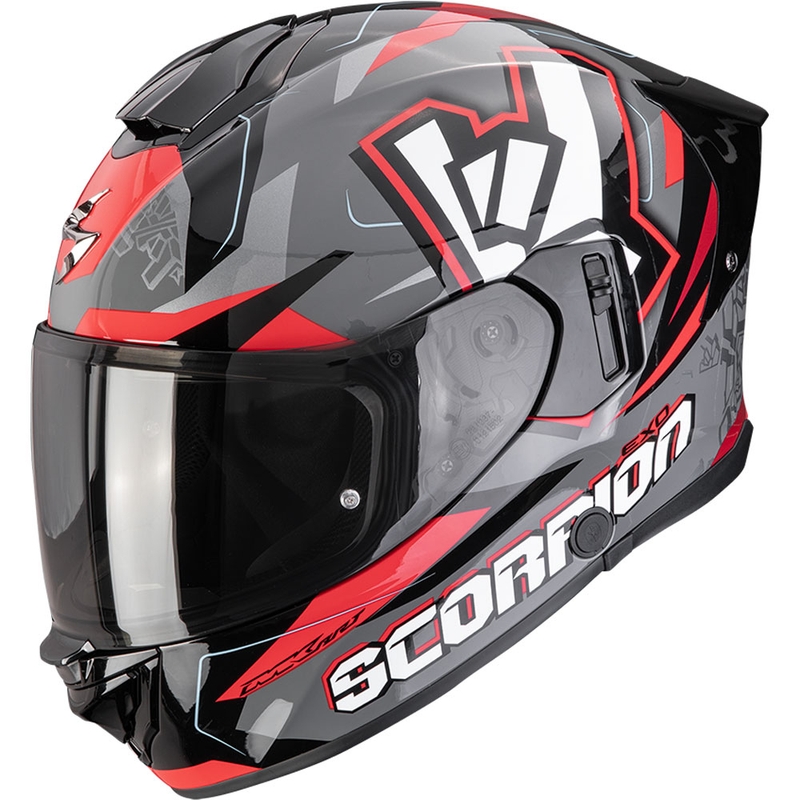Integreeritud mootorratta kiiver Scorpion EXO-530 Air Rok hall-must-punane