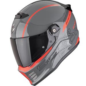 Integreeritud mootorratta kiiver Scorpion Covert FX Danko hall-punane