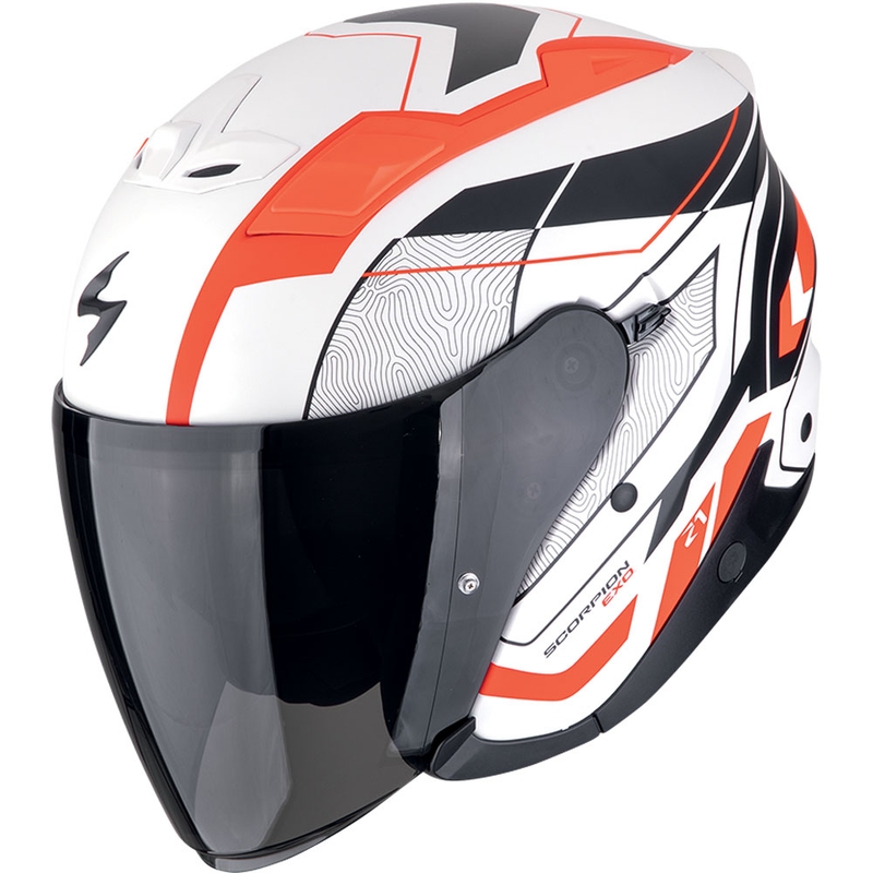 Avatud mootorratta kiiver Scorpion EXO-Z1 VUE matt valge-punane-must