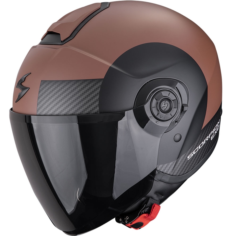 Avatud mootorratta kiiver Scorpion EXO-CITY II Sheer matt pruun-must