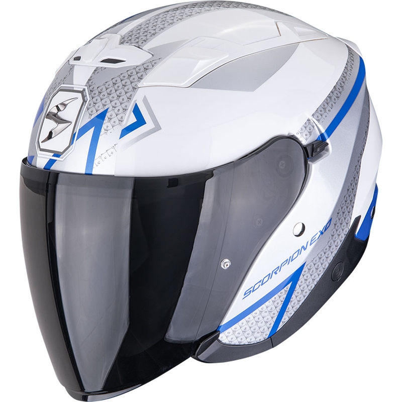 Avatud mootorratta kiiver Scorpion EXO-230 Loop valge-sinine