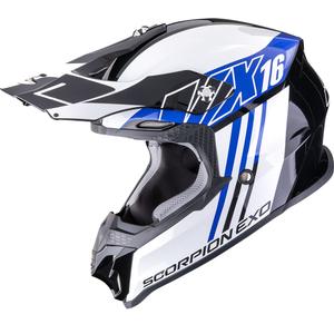 Motokrossikiiver Scorpion VX-16 EVO Air Lignes must-sinine