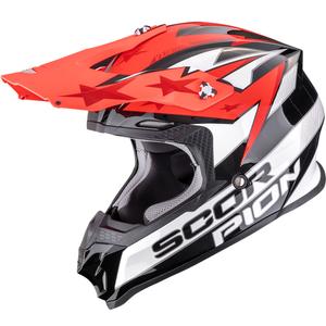 Motokrossikiiver Scorpion VX-16 EVO Air Patriot must-valge-punane
