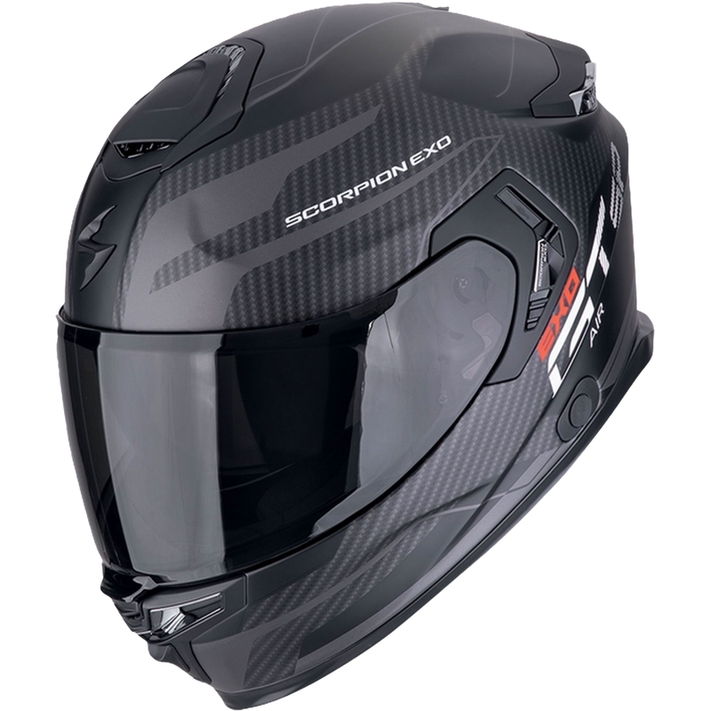 Integreeritud mootorratta kiiver Scorpion EXO-GT SP AIR FLEX matt must-hõbedane