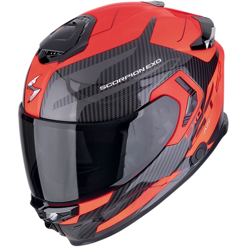 Integreeritud mootorratta kiiver Scorpion EXO-GT SP AIR FLEX must-fluo punane