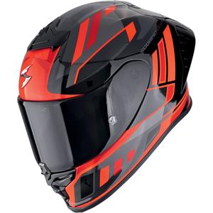 Integreeritud mootorratta kiiver Scorpion EXO-R1 EVO II AIR VITAL must-hõbedane-punane