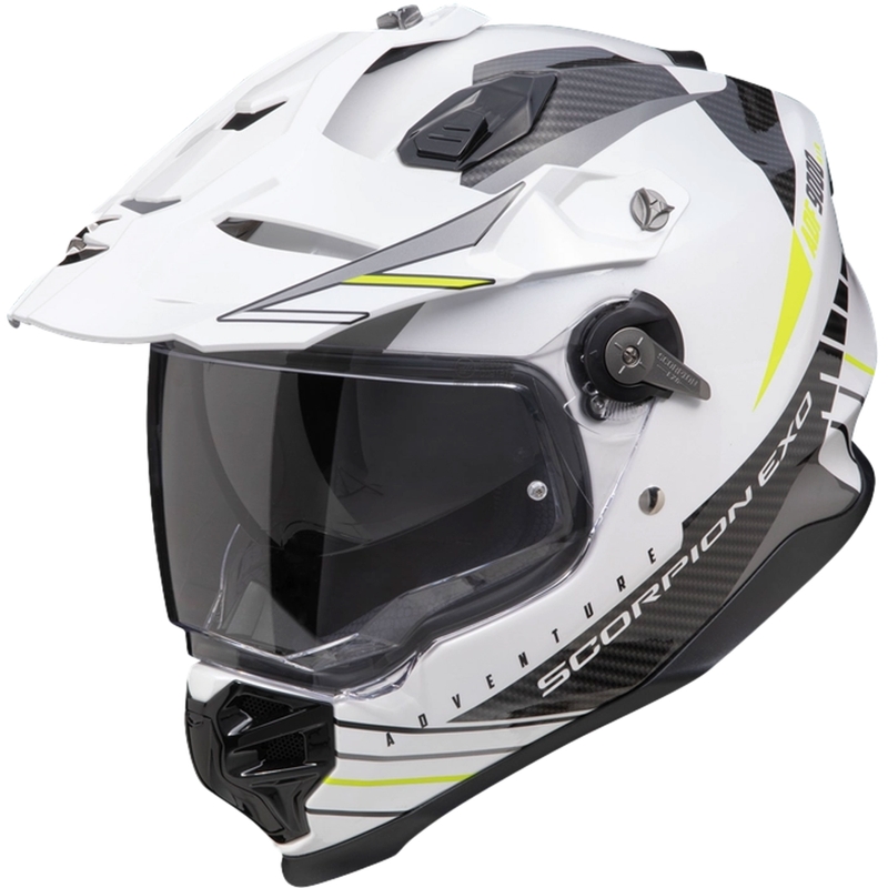 Enduro kiiver Scorpion ADF-9000 Air Feat valge-must-fluo kollane allahindlus