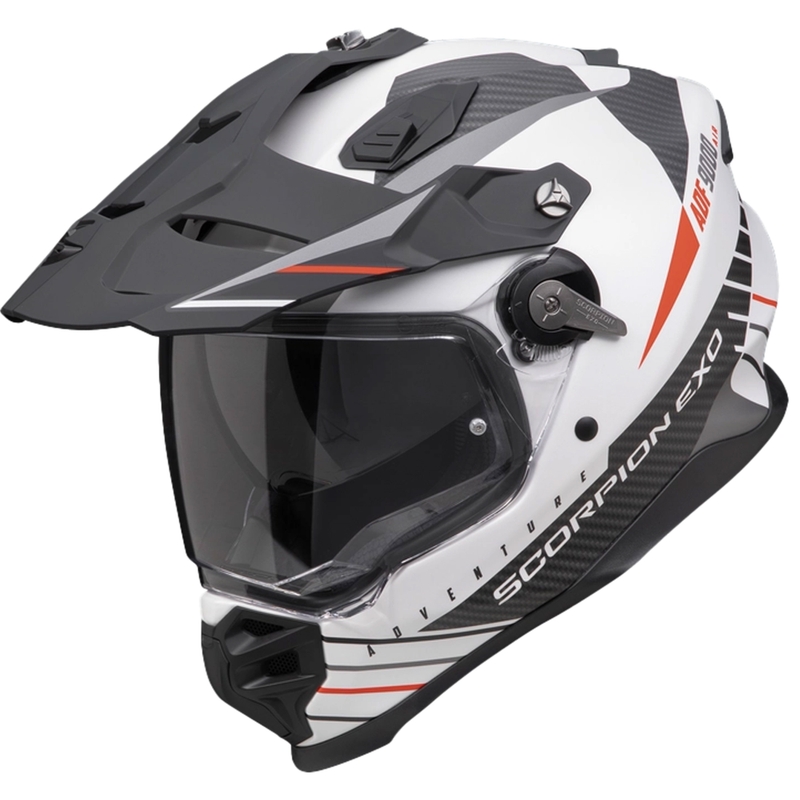 Enduro kiiver Scorpion ADF-9000 Air Feat matt valge-must-punane