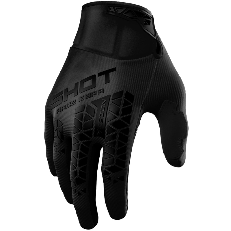 Motokrossi kindad Shot Vision Tech mustad