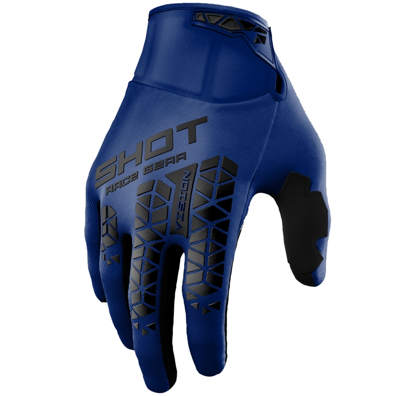 Motokross-kindad Shot Vision Tech sinised