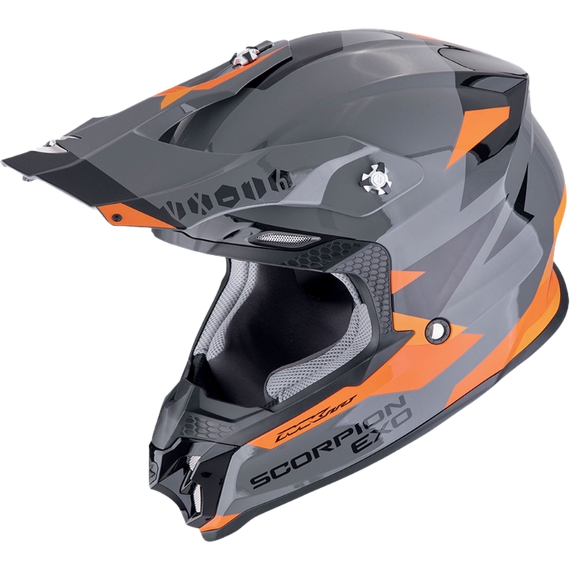 Motokrossikiiver Scorpion VX-16 EVO AIR ROD hall-oranž