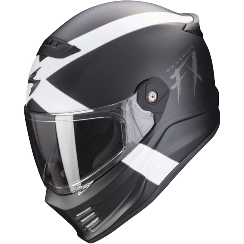 Mootorrattakiiver SCORPION COVERT FX GALLUS must-valge