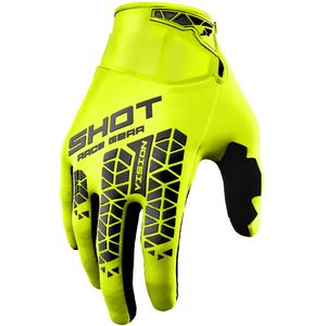 Motokross-kindad Shot Vision Tech fluo kollane