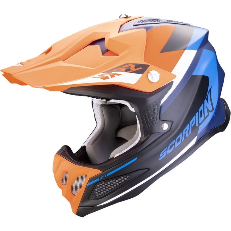 Motokrossikiiver Scorpion VX-22 Air BETA matt sini-oranž