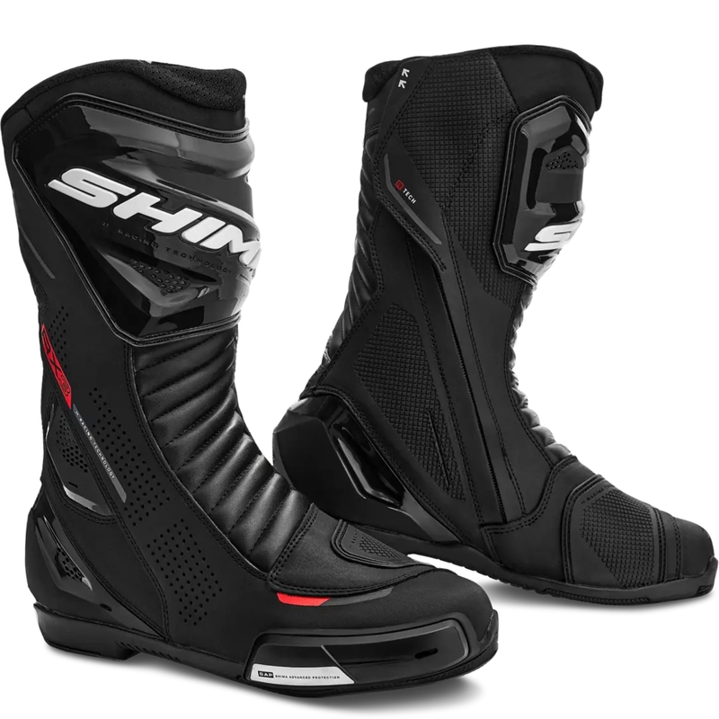 Mootorrattasaapad Shima RX-3 must-fluo punane