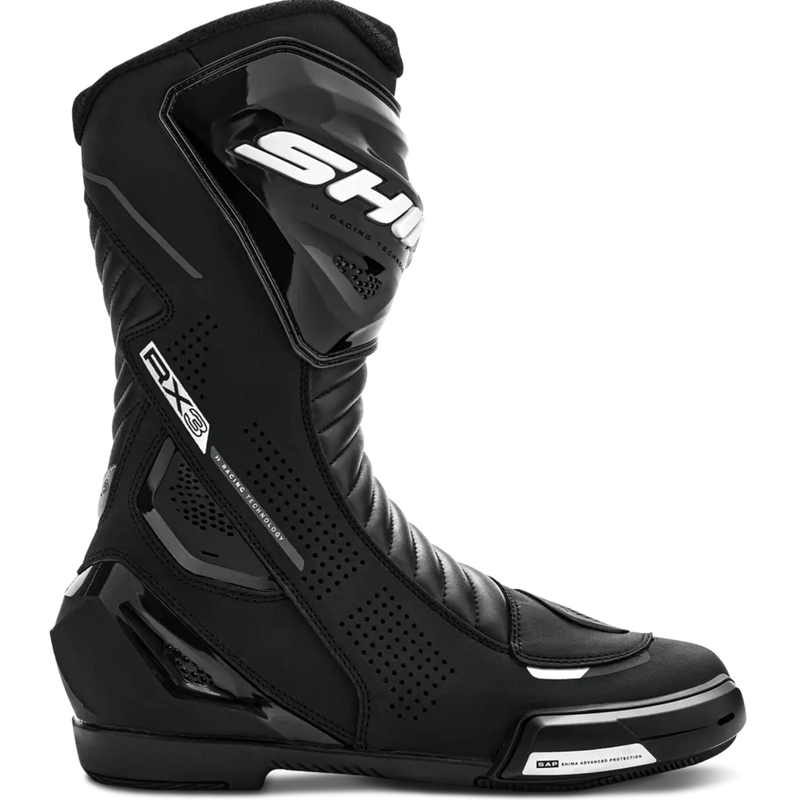 Mootorrattasaapad Shima RX-3 must ja valge