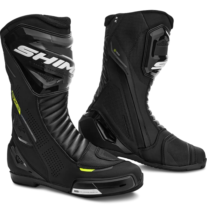 Mootorrattasaapad Shima RX-3 must-fluo kollane