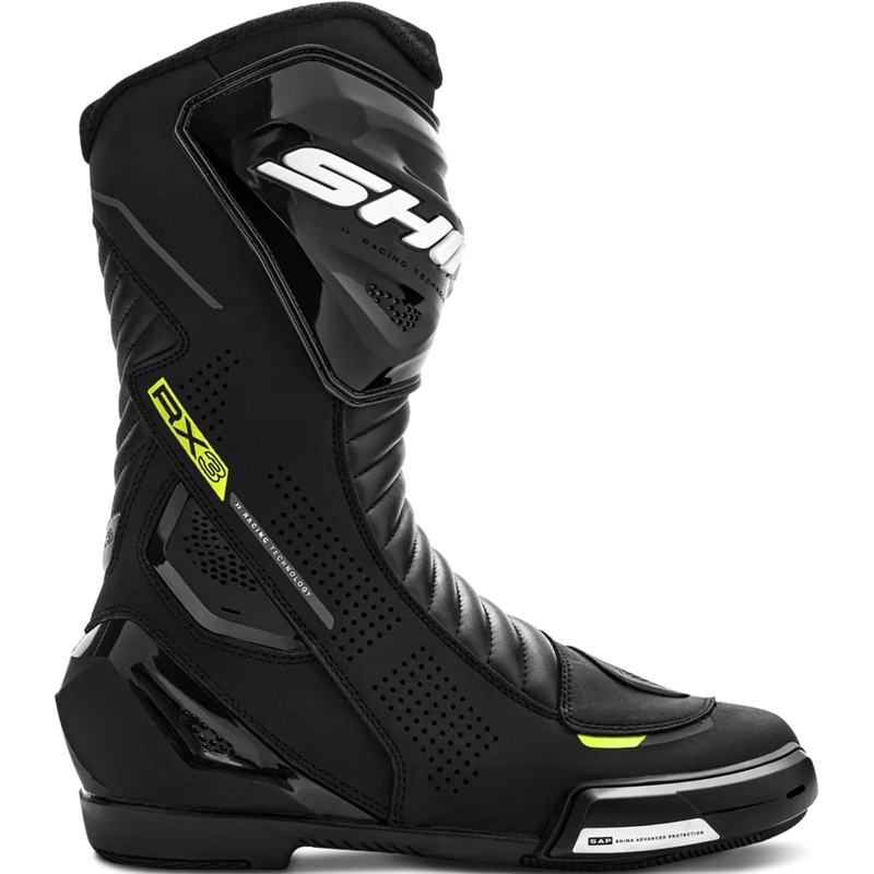 Mootorrattasaapad Shima RX-3 must-fluo kollane