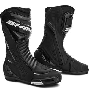 Naiste Shima RX-3 must-valged mootorratta saapad