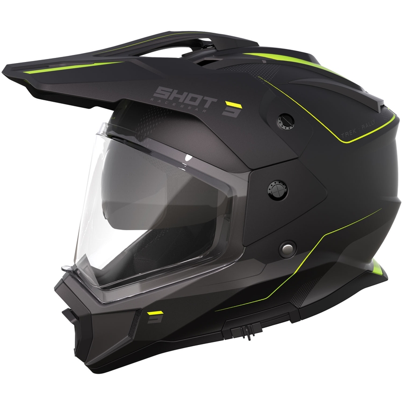 Enduro mootorratta kiiver Shot Trek Max Vision Rally matt must-fluo kollane