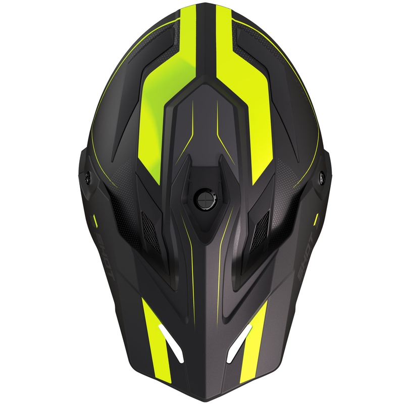 Enduro mootorratta kiiver Shot Trek Max Vision Rally matt must-fluo kollane