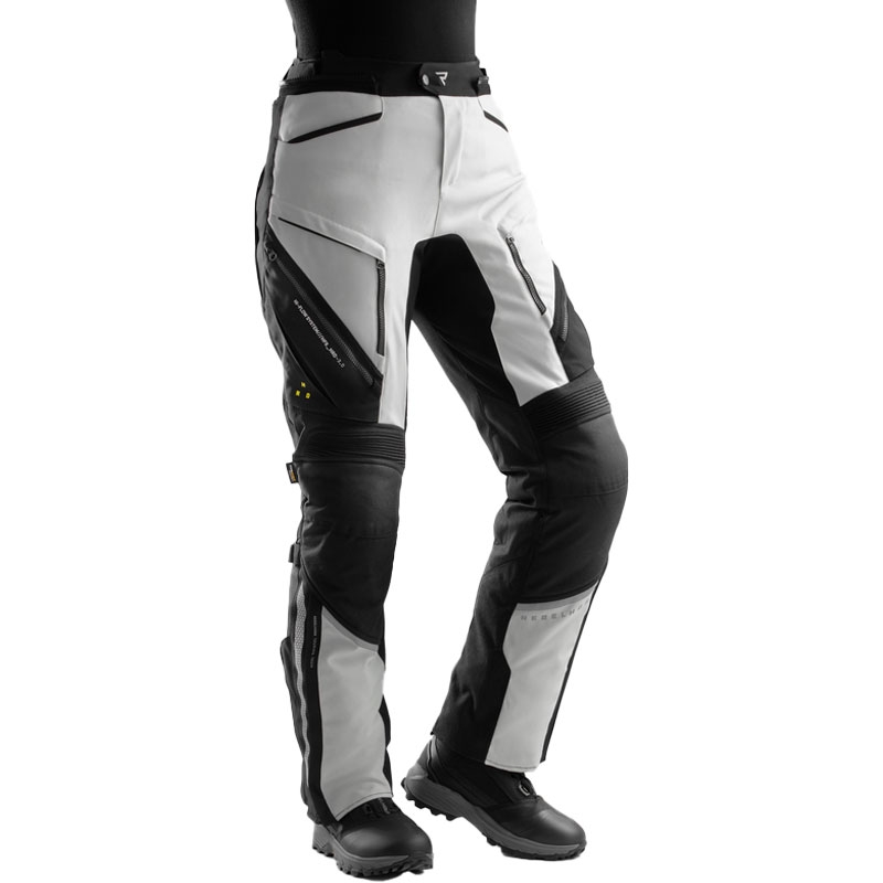 Naiste Rebelhorn Hardy 3.0 mustad ja hallid mootorratta püksid