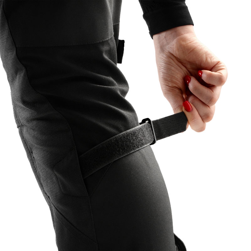 Naiste Rebelhorn Hardy 3.0 mustad ja hallid mootorratta püksid